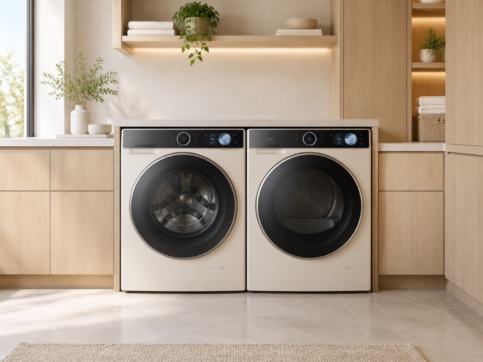 Premium smart washer dryer